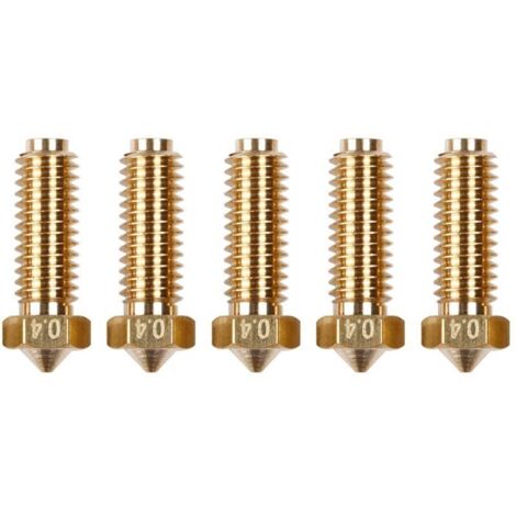 Buse d'imprimante 3D 0,4 mm/1,75 mm, haute température, résistante à l'usure, compatible avec Anycubic Kobra 2 (5 pièces)