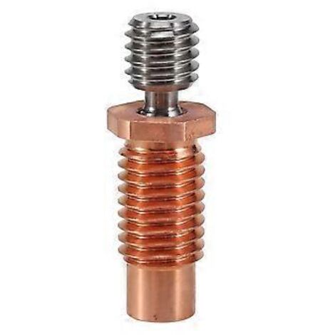 Buse d'imprimante 3D bimétallique V6-TCrazy en titane et cuivre, gorge bimétallique pour hotend V6 de 1,75 mm