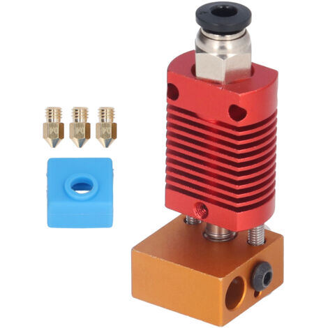 Buse en Laiton pour Extrudeuse Hotend avec Coque de Protection Silicone - Kit Chauffage pour Imprimante 3D CR10
