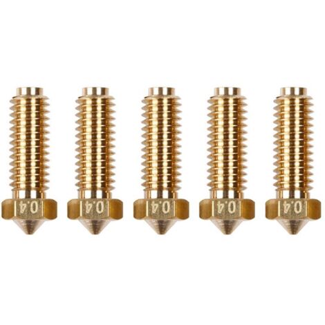 Buse Imprimante 3D 0,4 mm 1,75 mm Haute Température Résistante à l'Usure Compatible Kobra 2 (5 Pièces)