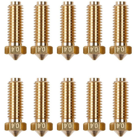 Buse Imprimante 3D 0,4 mm Haute Température Résistante à l'Usure Compatible Anycubic Kobra 2 (10 Pièces)