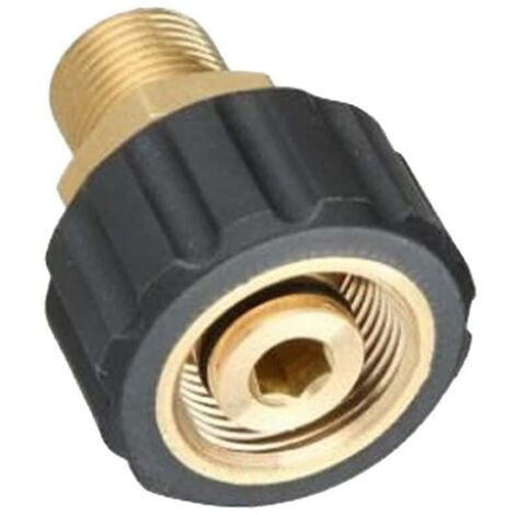 Buse raccord adaptateur pour nettoyeur haute pression – Longueur 5.5 cm – Laiton durable – Connexion rapide pour accessoires
