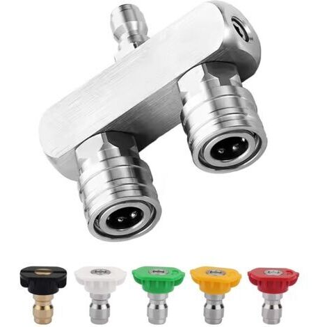 Buse Rotative Pour Nettoyeur Haute Pression, 1/4 Raccord Rapide Buse De Nettoyage Ă Turbine Rotative, 4000 Psi 276 Bar Pour Le Pistolet Nettoyeur Haute Pression (Dual Turbo)