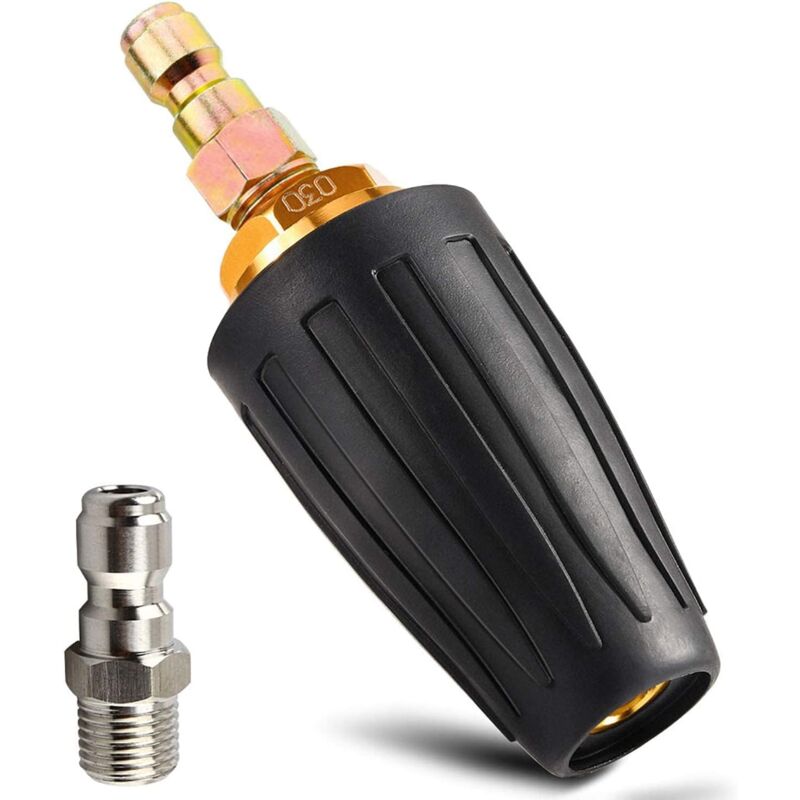 Buse Turbo pour nettoyeur haute pression 3000 PSI Max Buse rotative pour nettoyeur haute pression avec 2PCS 1/4'' Quick Connect pour nettoyer les