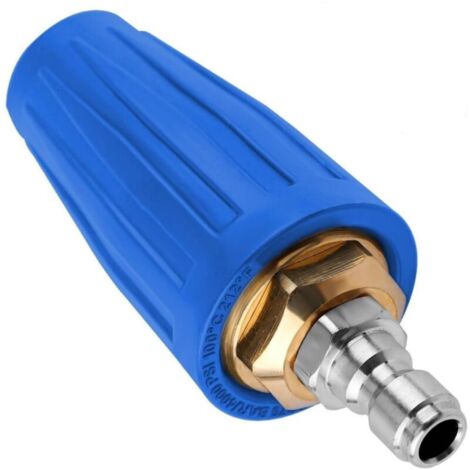 Buse Turbo Rotative Universelle pour Nettoyeur Haute Pression 4000 Psi, Calibre 1,311 Mm, Raccord Rapide 1/4", Bleu