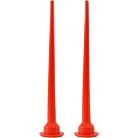 Buses cônes en silicone de 30 cm, 2 buses cônes en plastique, outil de calfeutrage rouge, applicateur de buse de calfeutrage pour