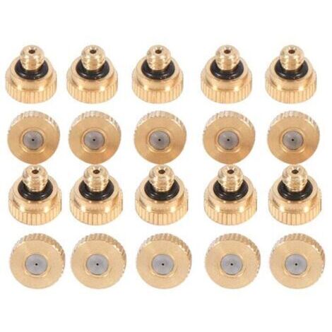 Buses de brumisation en laiton pour système de refroidissement (0,4 mm) 10/24 UNC Garden 20pcs