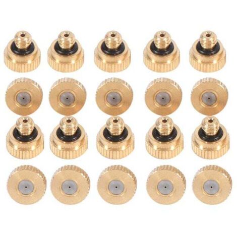 Buses de brumisation en laiton pour système de refroidissement (0,4 mm) 10/24 UNC Garden 20pcs