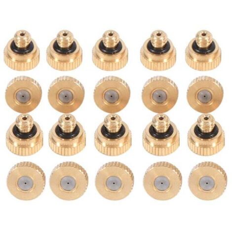 Buses de brumisation en laiton pour système de refroidissement (0,4 mm) 10/24 UNC Garden 20pcs