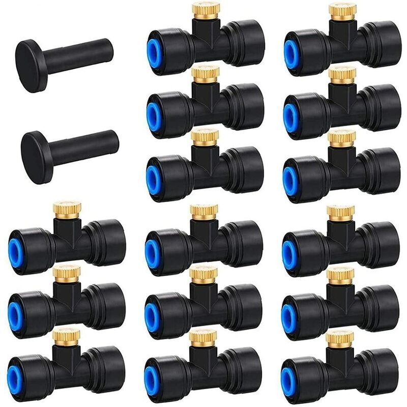 Rotationnel-Buses de brumisation en Laiton, t-Shirt de buse de brumisation de Fil avec Bouchons de connecteurs pour système de Refroidissement