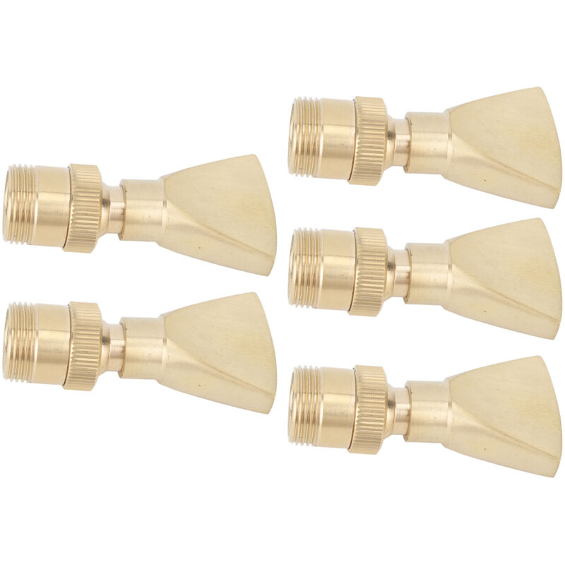 ZY - Buses de fontaine en laiton, 5 pièces, buse de fontaine d'eau en forme d'éventail, tête d'arrosage exquise pour jardin, cour, centre commercial