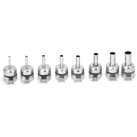 Buses de pistolets à chaleur, 8 pcs Bulle de pistolet à air chaud acier inoxydable durable universel pour le remplacement