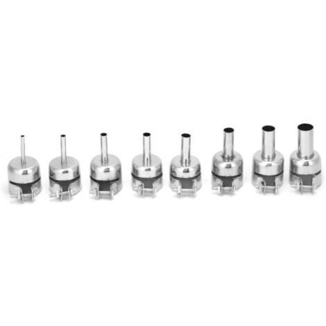 Buses de pistolets à chaleur, 8 pcs Bulle de pistolet à air chaud acier inoxydable durable universel pour le remplacement