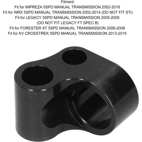 Bushing adaptateur de boîte de vitesses court pour Impreza WRX Legacy Forester, Noir, Transmission manuelle 5 vitesses