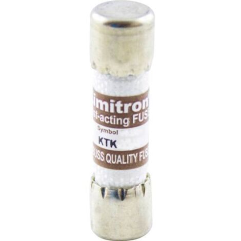 Bussmann by Eaton KTK 0.5 A Fusibile (Ø x L) 10.3 mm x 38 mm 0.5 A 600 V Super rapido Contenuto 1 pz.