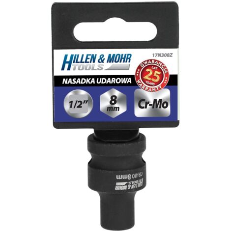 Bussola a impatto DEDRA 1/2" 17x38mm Cr-Mo - Robusta e durevole