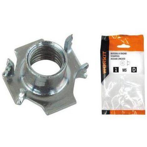 BUSSOLA A RAGNO SELF WORKIT - STAMPATA ACCIAIO ZINCATO M  6 CF=PZ 10 - 5 Confezioni