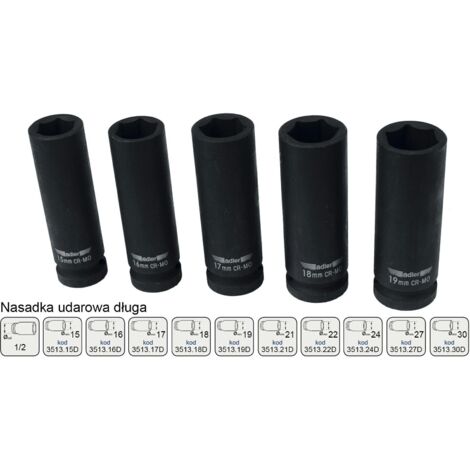 BUSSOLA ADLER LONG IMPACT 6-PUNTE 1/2"" 22mm
