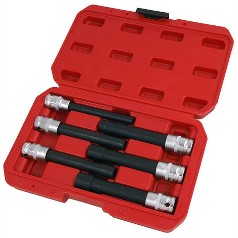 Bussola Chiavi Torx Femmina Set Lunghi E10-E20 Testa Cilndro Attacco 1/2 Quadro