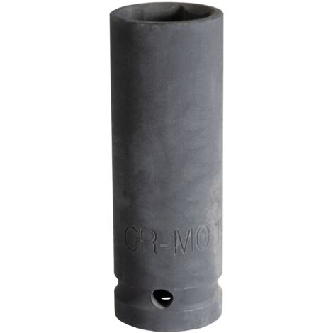 Bussola Impact nera 1/2"" 6 punte lunga 19 mm