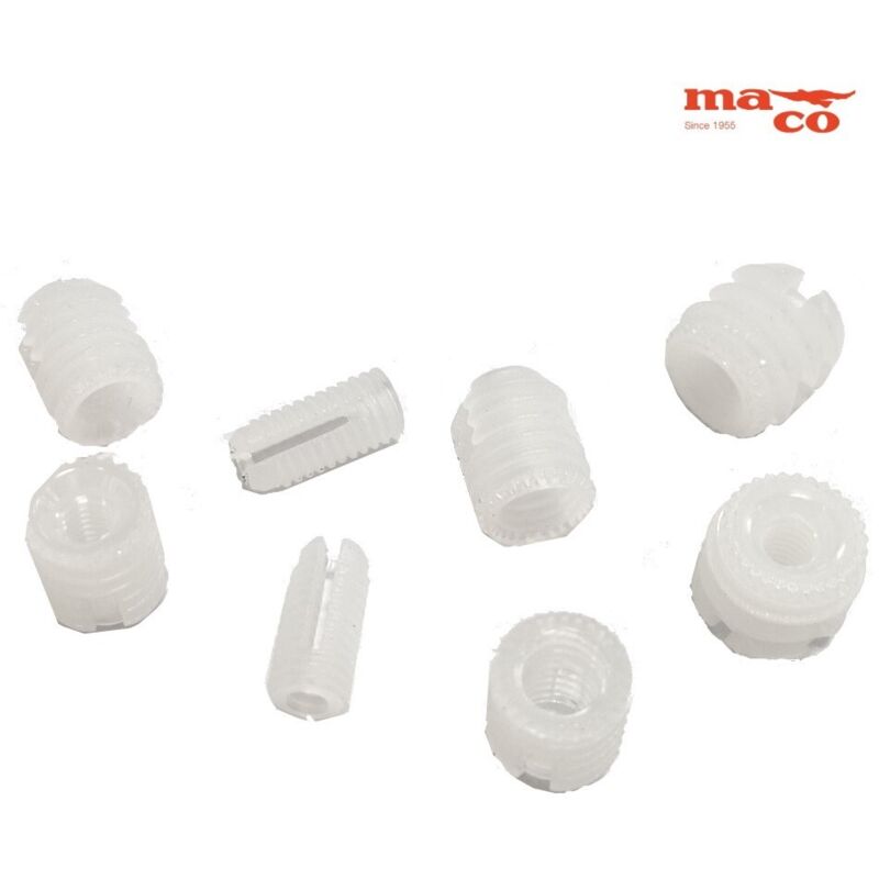 BUSSOLA FILETTATA AD ESPANSIONE IN NYLON DIAMETRO ESTERNO 9 mm - LUNGHEZZA BUSSOLA 11 mm - FILETTO INTERNO 6 mm