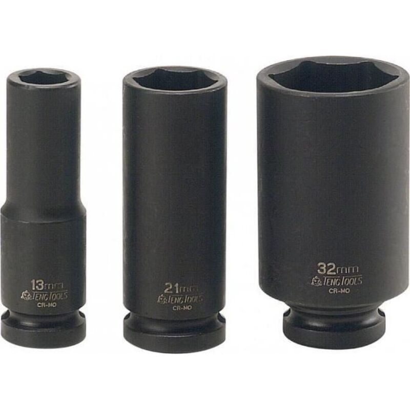 Teng Tools Inserto per Chiave a Impatto 80 mm Nera Resistente