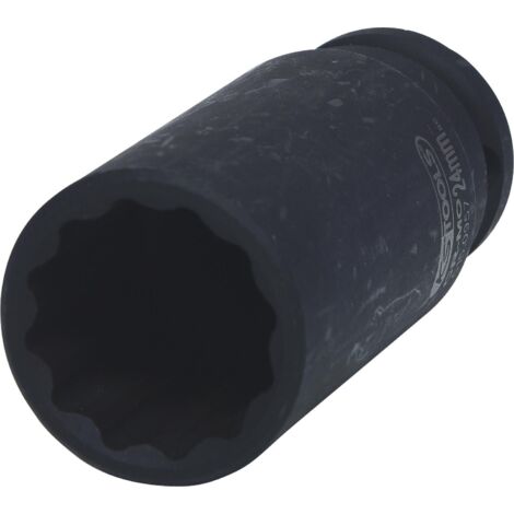 Bussola poligonale 1/2" per avvitatori ad impulsi, lunga, 24 mm
