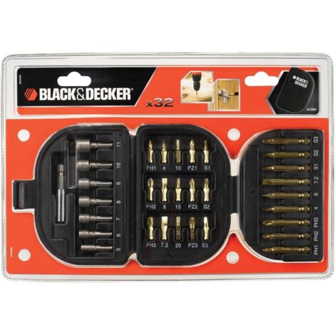 Bussole 7 porta inserti 24 valigetta set black decker - black e decker