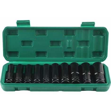 BUSSOLE BOCCOLE PER PISTOLA AVVITATORE PNEUMATICO SET 10 PZ 1/2 DA 8 A 24MM
