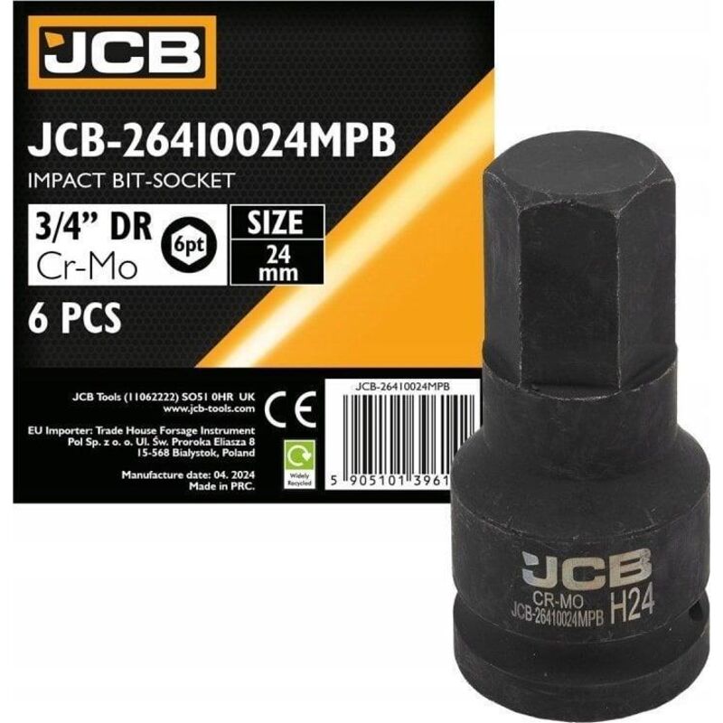 Bussole d impatto jcb acciaio 24 mm lunghezza 80 mm