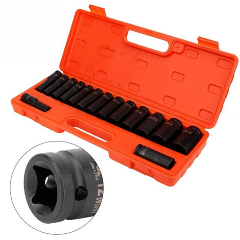 BUSSOLE ESAGONALI PER PISTOLA AVVITATORE 15pz ATTACCO 1/2" 10-32mm