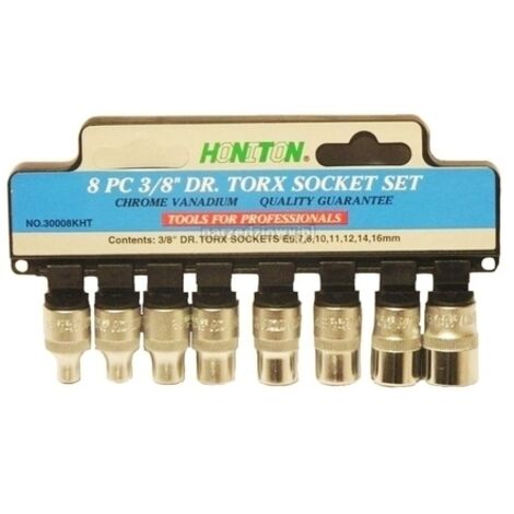 Bussole HONITON 8 pezzi 3/8" TORX 3008