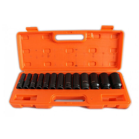BUSSOLE LUNGHE RINFORZATE 1/2" 13pz IMPATTO ESAGONALI 10-32mm AVVITATORE