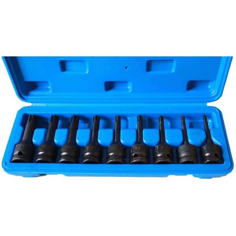 Trade Shop Traesio - Bussole Ribe Ad Impatto Attacco 1/2' Set 9 Pz Misure Da M5 a M14 -