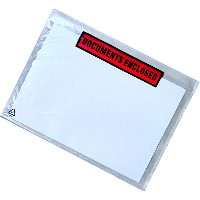 Busta autoadesiva C4 con stampa (DOCUMENTI ALLEGATI), confezione da 100.