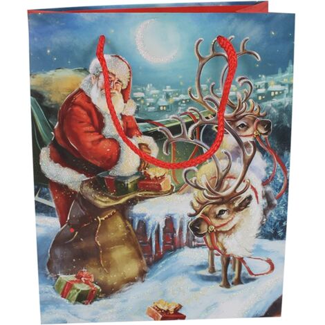Busta regalo Babbo Natale classico per regali natalizi -Modello 4