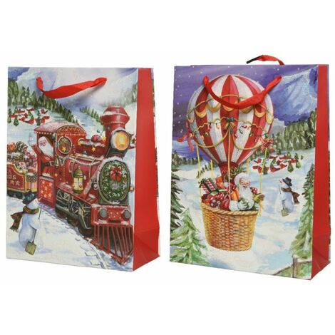 Busta regalo Natalizia Treno o Mongolfiera