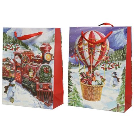 Busta regalo Natalizia Treno o Mongolfiera