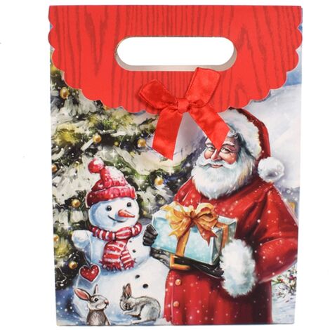 Busta sacchetto regalo Babbo Natale classico per regali natalizi -Modello 2