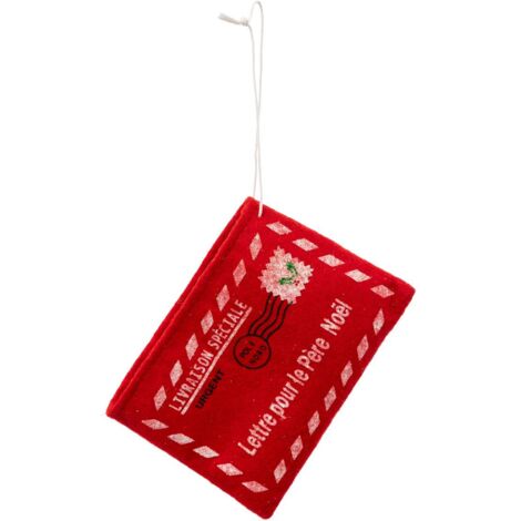 Busta soggetto 12 cm in feltro rosso - Feeric lights & christmas