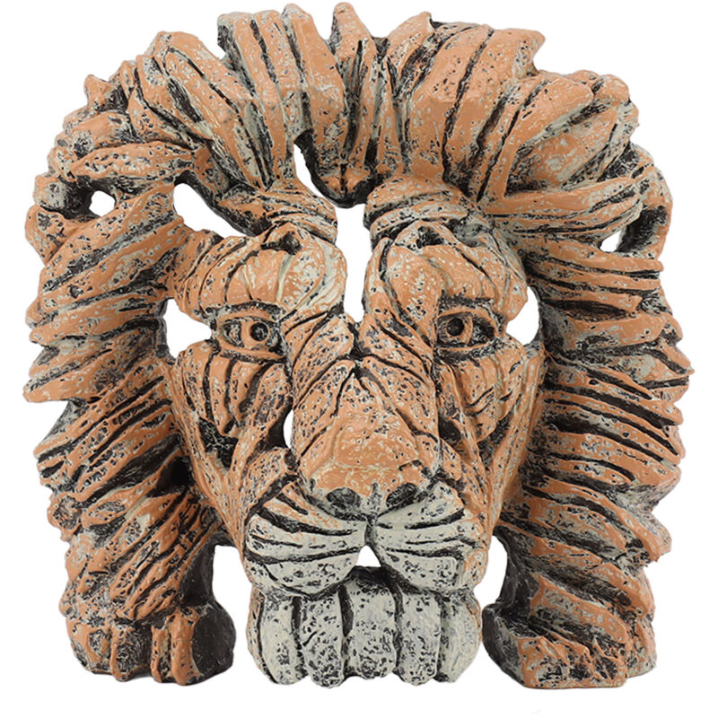 Buste de Lion 5,9 pouces en Résine Creux, Décoration Exquise pour Bureau ou Étagère, Sculpture Animale Tête de Lion Décorative