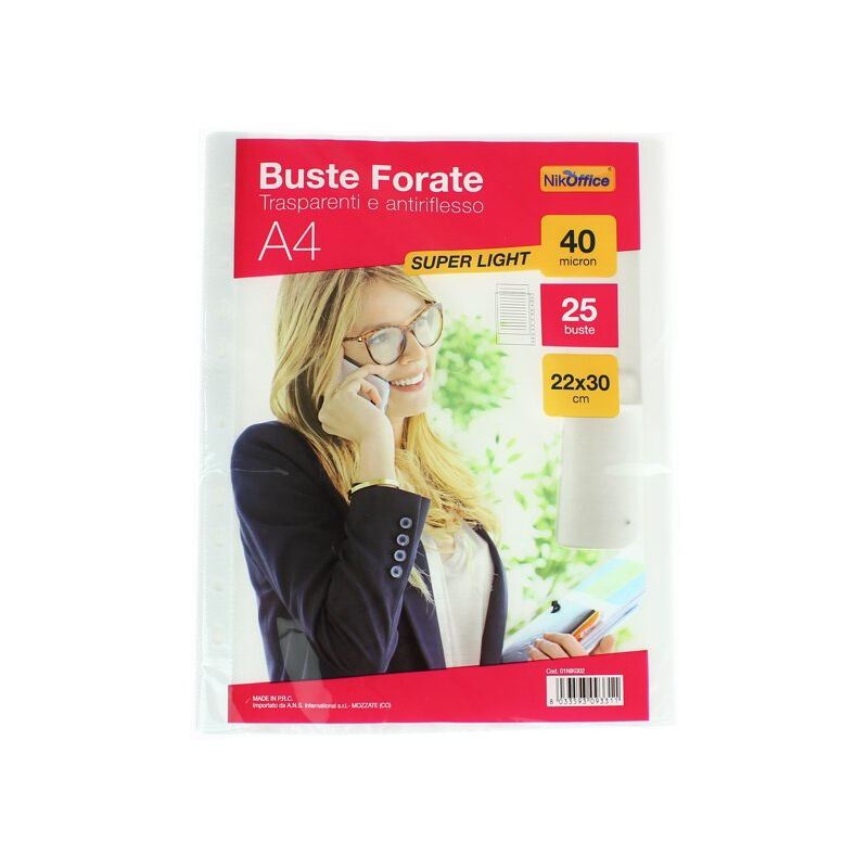 Image of Buste Forate 25 Pezzi A4 Antiriflesso