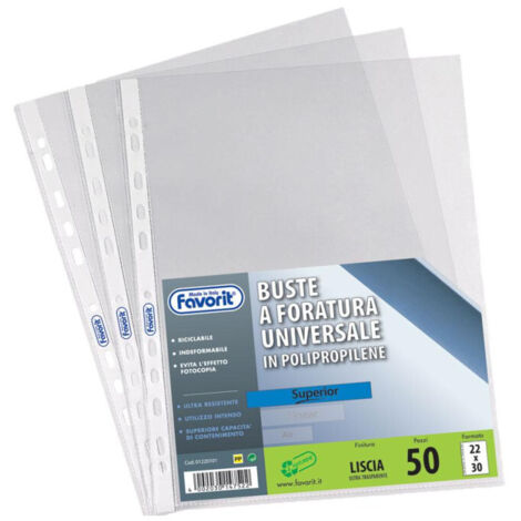 BUSTE FORATE LINEAR 22X30 100MY (50 PEZZI)