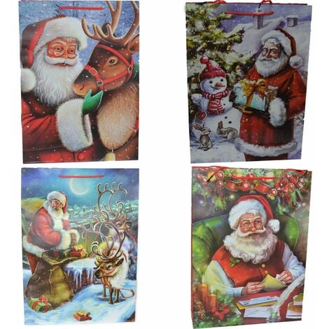 Buste Regalo Babbo Natale colori assortiti, disponibili in varie misure