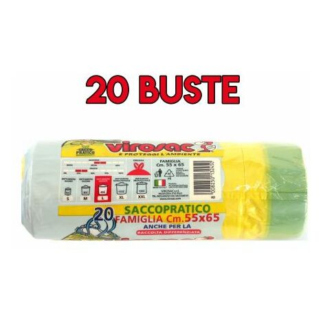 BUSTE SACCOPRATICO PZ20 CM55X65 GIALLO
