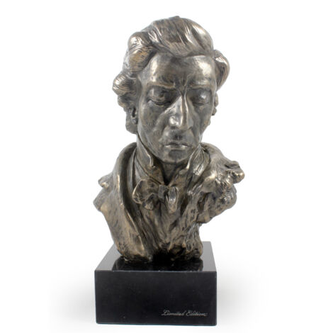 Busto de Fryderyk Franciszek Chopin en mármol, estatuilla de un personaje famoso, decoración para oficinas, escuelas y hoteles de Art-Dog