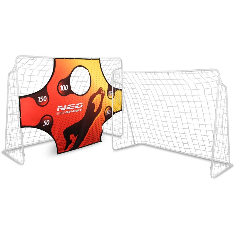 Viking Choice - But de football 245x155x80 - Avec filet de cibles