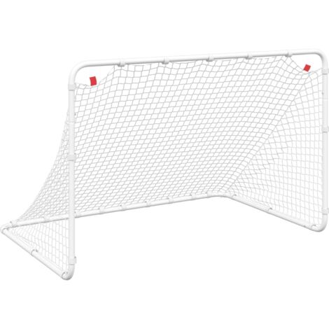 But de football Blanc 122x81x81 cm Acier CFW772659
