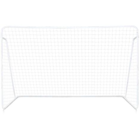 But de football en tube acier galvanisé 240x150x90cm – Maille 10x10cm – Diamètre tuyau Φ25x0,6mm – Léger et durable pour terrains de jeu