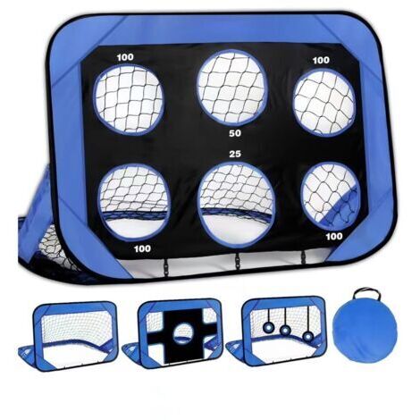 But de football pliable pour enfants, avec sac de transport, 4 modes, 120 x 80 x 80 cm, pour jardin, cour et plage